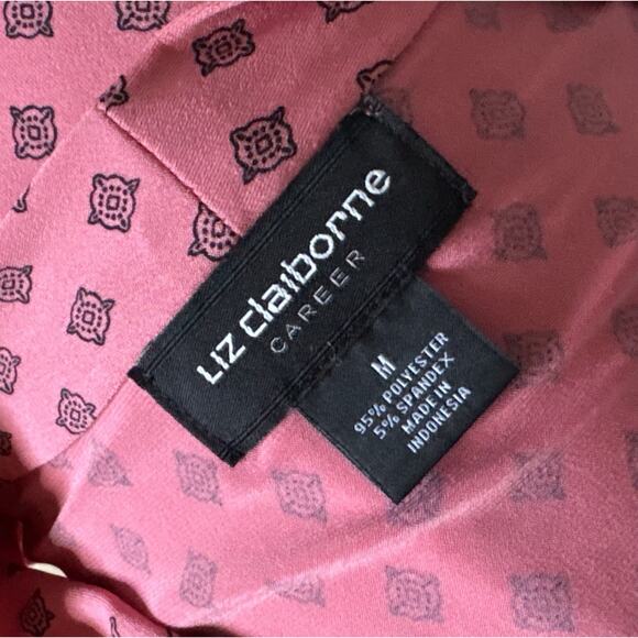 LIZ CLAIBORNE Career Womens Size Medium Sleeveless Pleated V Neck Shirt Top - Picture 6 of 6